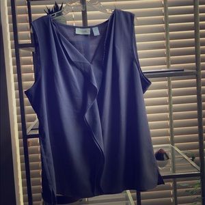 Chico’s sleeveless gray/blue blouse
